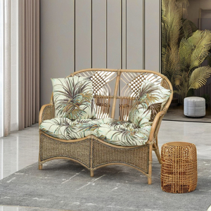 Handmade Modern Wood <b>Rattan</b> Asian Design Two Seat <b>Sofa</b> COBANA From Indonesia for Living Room Villa Hotel & Apartment Furniture - Product Image 2