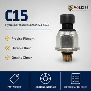 Capteur de pression de carburant Common Rail 224-4535 compatible avec les moteurs Caterpillar C15 MXS BXS Cross 3PP6-6 - Product Image 4