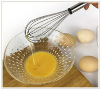 Batteur à œufs en acier inoxydable, ustensiles de cuisine, batteur à œufs, fouet mélangeur, fil mélangeur à main Portable