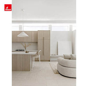 Alland bespoke baspoke נבנה מותאם אישית עיצוב מודרני עץ שיש שרף עץ אלון אמיתי ארונות דלת אוכל - Product Image 2