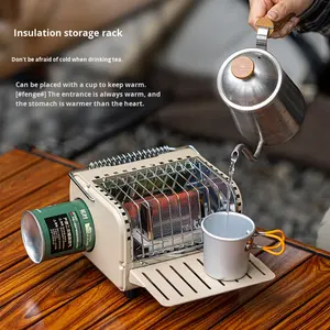 Calentador de Casete Mini para Exteriores, Estufa Interior sin Humo, Calentador de Manos Portátil para Camping, Calentador de Gas Butano, Encendido Simple de una Pieza - Product Image 5