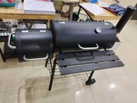 Barbecue à charbon de bois avec fumoir, chariot extérieur, 45 pouces