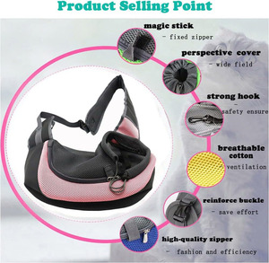 Free sample In Stock Soft-sided Sling Bag Shoulder Straps Breathable Foldable Pet Products <b>Dog</b> Cat <b>Carrier</b> Bag Pet Tote Bag - Product Image 4