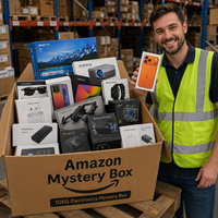 Boîte mystère électronique en gros pour vendeurs e-commerce : ordinateurs portables, téléphones portables, chargeurs, écouteurs, haut-parleurs
