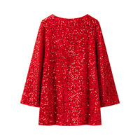 Vêtements pour femmes TAOP&ZA, nouvelle collection printemps janvier, robe courte à sequins sexy à col rond et manches longues, taille ample