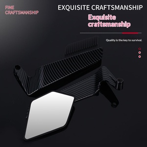 Espejo Retrovisor para Motocicleta, Estilo Fibra de Carbono, Espejo Lateral para Moto - Product Image 5