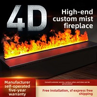Cheminée électrique atomisée Martion, moderne et intelligente, décorative, encastrée, avec flamme 3D simulée à vapeur, pour salon, hôtel, villa, en métal