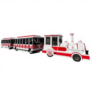 Petit train électrique à vapeur pour centre commercial extérieur, équipement d'amusement sur rail, en fibre de verre, modèle SC-ZXDD, usine de Zhengzhou, vente en gros - Product Image 1
