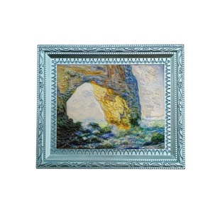Cadre photo 3D de style impressionniste européen Monet, aimant de réfrigérateur, décoration créative pour la maison, souvenir de voyage, cadeau magnétique en résine - Product Image 5