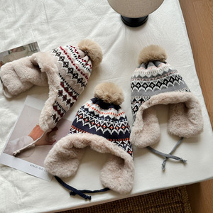Gorro <span class=keywords><strong>de</strong></span> punto protector <span class=keywords><strong>de</strong></span> oreja <span class=keywords><strong>para</strong></span> niños <span class=keywords><strong>de</strong></span> moda vintage <span class=keywords><strong>para</strong></span> hombres y mujeres <span class=keywords><strong>para</strong></span> proteger la cabeza del gorro <span class=keywords><strong>de</strong></span> punto frío - Product Image 2