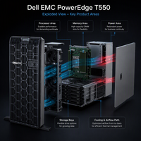 T550 Tower Sunucu Çift E-2300 İşlemcili Ağ Depolama ve Bulut Hosting Bilgisayarı Stokta