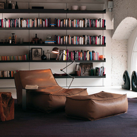 Canapé paresseux extensible de designer moderne en tissu technologique avec housse amovible, fauteuil inclinable de luxe pour salon