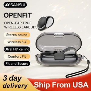 Miễn Phí Tàu Từ Các USA Sansui W21 Microphone Cuộc Gọi Giảm Tiếng Ồn Tai Nghe Thể Thao Thoải Mái TPU Tai Clip Không Dây Bluetooth Tai Nghe - Product Image 2