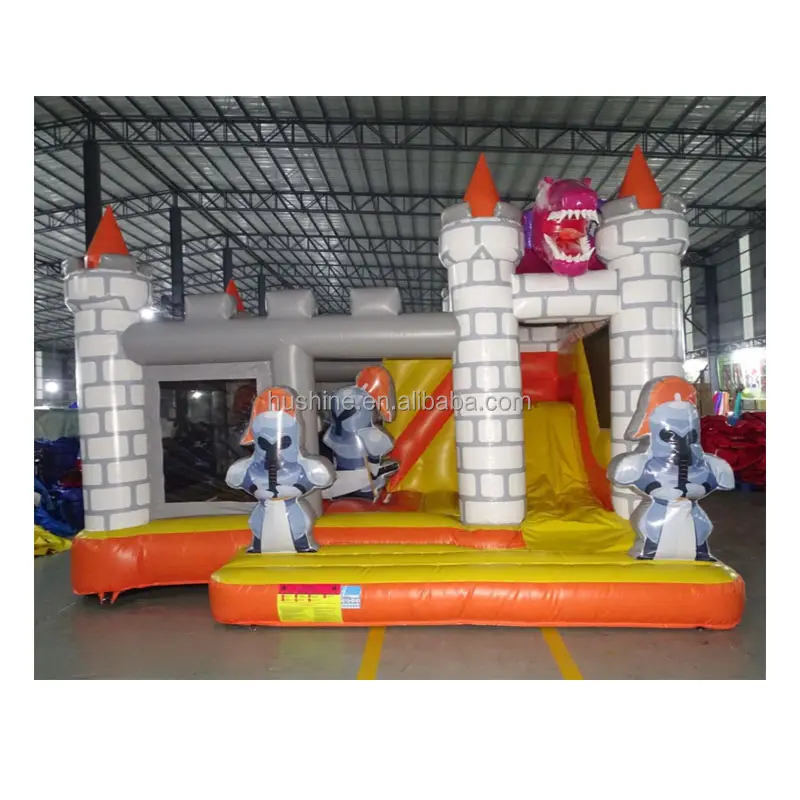 Kommerzielle en-14960 Outdoor Kinder aufblasbare Bounce House Bouncer Jumper Bouncy Jumping Castle Knight Dinosaurier Combo mit Rutsche