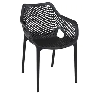 Modern Wholesale Plastic Air Chair Dining Chairs For Garden Outdoor Cafe Hotel Patio Dining Room Armchair