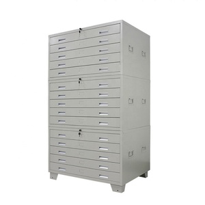Wholesale Stock A0 A1 Art Drawers Drawing Office Metal <strong>Plan</strong> <strong>Chest</strong> Flat File Cabinets with 5 Drawers Each Section - Product Image 3