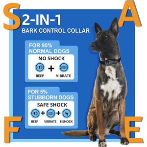 Collar de control de ladridos para perros, impermeable, con modo de entrenamiento por descarga eléctrica, 1 año de duración de la batería. - Product Image 3