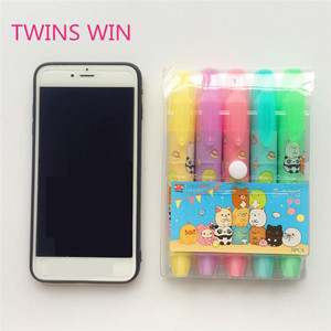 Factory Wholesale Kawaii Korean Cute Stationery Decorative <strong>Multi</strong> Scented Highlighter <strong>Colored</strong> Water <strong>Pen</strong> Plastic <strong>Pens</strong> 001 - Product Image 5