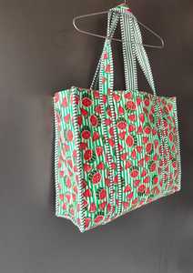 Bolso Tote de Algodón Acolchado con Estampado de Sandía, Estilo Jaipuri, Bolso de Hombro Elegante para Mujer, Bolso de Viaje - Product Image 2