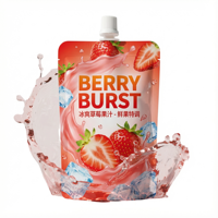 Pochette à bec verseur réutilisable pour boissons liquides, emballage de boissons, poche à jus avec couvercle, impression personnalisée, 250 ml, 1000 ml