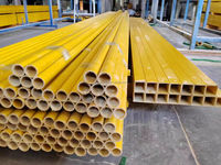 Tubo Redondo de FRP para Protección de Aislamiento de Cables, Soporte para Equipos de Minería y Pasamanos de Construcción, Tubo de Pultrusión de Fibra de Vidrio