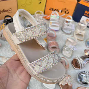 3.85 dolar modeli LLY013 boyutu 26-37 toptan rahat spor okul çocuklar bebek sandalet stok ayakkabı ile birçok desenler - Product Image 5