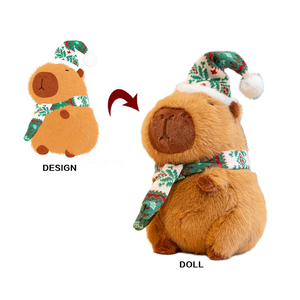 New giáng sinh capybara búp bê sang trọng Thú nhồi bông đồ chơi và sofa đệm kỳ nghỉ hoàn hảo trang trí và quà tặng - Product Image 3