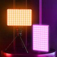 Lumière vidéo LED RVB à intensité variable Température de couleur réglable 90+ CRI Batterie Type-C 2000mAh pour appareil photo reflex numérique Enregistrement de téléphone Photographie