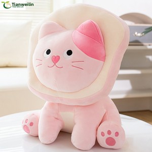 Almohada de Gato Rosa Personalizada, Peluche de Gatito, Muñeco para Dormir, Regalo de Cumpleaños Unisex - Product Image 3