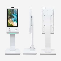 Kiosque en libre-service sur pied, écran tactile 32 pouces, kiosque tout-en-un avec caméra 8MP, imprimante thermique, lecteur de codes-barres, lecteur de cartes