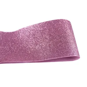 Ruban de gros grain de paillettes solides en or Rose de 75MM pour nœud de cheveux, vente en gros