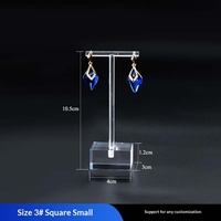 Support en acrylique pour le rangement et la présentation de boucles d'oreilles et de bijoux, petit support suspendu hautement transparent, vente directe d'usine, sur mesure