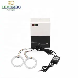 Bóng Đèn DRL Xe Máy Ô Tô Bộ Đèn Pha Mắt Quỷ Thiên Thần <span class=keywords><strong>CCFL</strong></span> LED Vòng Hào Quang RGB Điều Khiển Ứng Dụng Đèn Sương Mù 80Mm 95Mm 105Mm 110Mm - Product Image 1