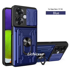 Lichicase 2 Trong 1 Hai Lớp Bảo Vệ Chân Đế Kim Loại Vòng Trường Hợp Đối Với Realme 14 Pro 5G Cover Quay Lại Với Ví Chủ Thẻ - Product Image 2