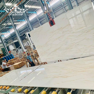 Goldtop Polished Thassos Rosso <b>Marble</b> Slabs Natural Stone Turkey for Indoor Use Vanity Top Bathroom Reception Desk Furniture - Product Image 1