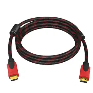 SIPU高性能4K HDMI电缆红色尼龙屏蔽编织以太网1080p 60hz可用1m 3m 5m 10m音频视频电缆