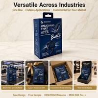 Boîte cadeau rigide de luxe personnalisée pour écouteurs avec impression argentée, insert en blister PET, fabricant de boîtes d'emballage pour écouteurs sans fil