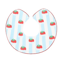 Nouveaux bavoirs pour bébé en pur coton style coréen 2026, 360 degrés, anti-vomissement, absorbants, bord roulé, rayés, hiver