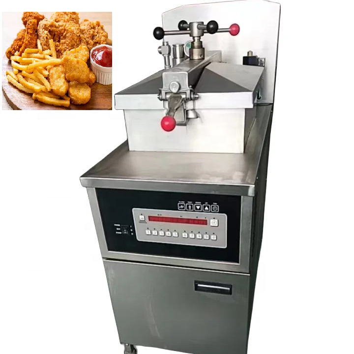 KFC Style Commercial Electric gas oil abierto usado KFC cocina frita pollo Express profunda alta presión freidoras máquina para la venta