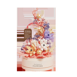 Bloques <span class=keywords><strong>de</strong></span> Construcción <span class=keywords><strong>de</strong></span> Flores, Juego <span class=keywords><strong>de</strong></span> Construcción Hymn of Flowers, Rompecabezas Floral 3D, Bloques <span class=keywords><strong>de</strong></span> Construcción Estéticos para Decoración del Hogar, Venta al por Mayor OEM - Product Image 5
