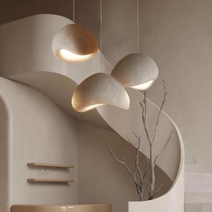 Nordique moderne Lampe De Chevet <span class=keywords><strong>Dore</strong></span> décor intérieur industriel Cemen suspendu Wabi Sabi suspension lampe lustre nuage - Product Image 3