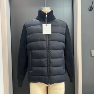 Veste matelassée en coton pour homme à manches crochetées, col montant, fermeture éclair, style streetwear d'hiver, coupe-vent, décontractée, 3 couleurs disponibles - Product Image 5