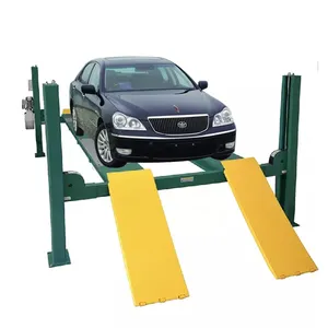 Heavy duty 4 ton 5 ton hydraulic auto repair four poles lifter 4 post car lifts for home garage