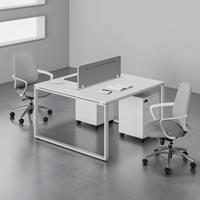 Bureau de travail moderne en bois avec pieds en acier robustes, table d'ordinateur à forte capacité de charge pour immeuble de bureaux