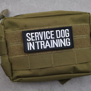 ブラックホワイト刺繍ペットK9パッチサービス犬はペットを飼わないアップリケ縫い付けバッグ帽子服バッグ帽子アニマルパッチ用 - Product Image 5