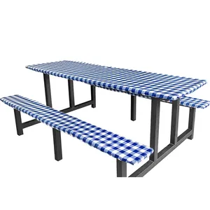 Lusso 3 pezzi eco-friendly PVC <span class=keywords><strong>tovaglia</strong></span> non tessuto impermeabile PEVA <span class=keywords><strong>per</strong></span> esterno appartamento giardino Picnic - Product Image 2