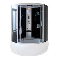 Cabine de douche vapeur de luxe en acrylique à commande informatique avec jets de massage et baignoire balnéo autoportante combinée, spa intérieur pour l'intérieur moderne