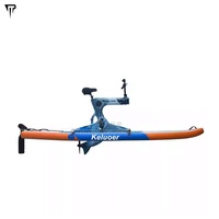 JTRDA Nouvelle Collection Pontons Vélo aquatique gonflable Planche unique 1 personne Loisirs aquatiques Vélo à pédale