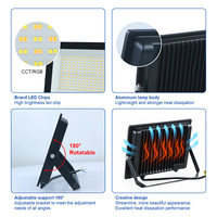 Projecteurs d'éclairage de stade KCD IP65 pour extérieur, 50w 100w 150w 200w 400w, projecteur LED RGB économique à faisceau étroit