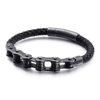 Bracelet en cuir et acier inoxydable personnalisé pour vélo, produit le plus vendu en Europe et aux États-Unis en 2020